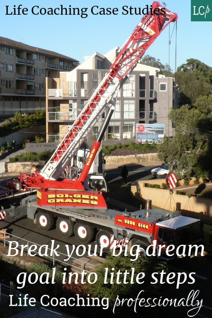 Crane at a building site demonstrating big goals