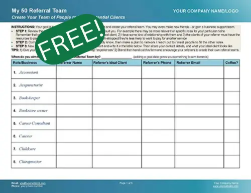 Coaching Alliance Referral Team Template