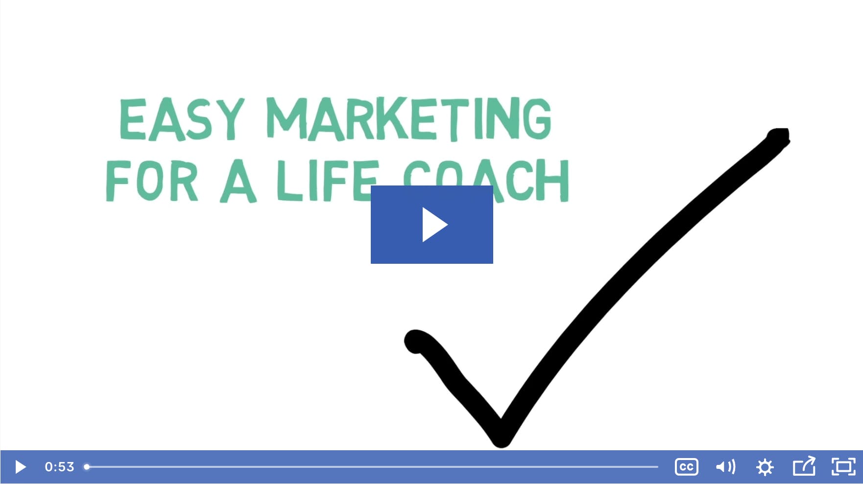 Video; Easy marketing for a life coach